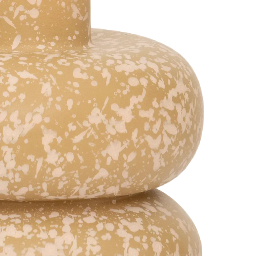 Urban Nature Culture kandelaar Zody beige met roze spikkels Ø10×14 cm