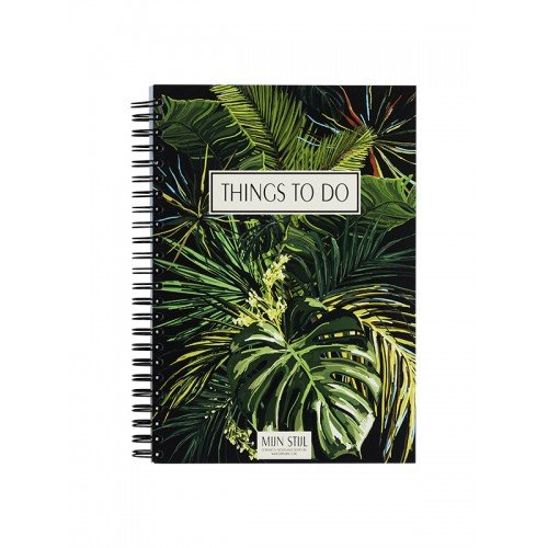 Mijn Stijl notitieboekje Things to do donker botanical
