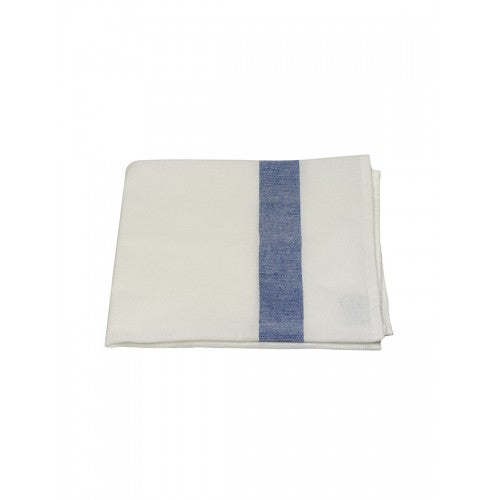 Mijn Stijl - Theedoek wit / donker blauwe streep