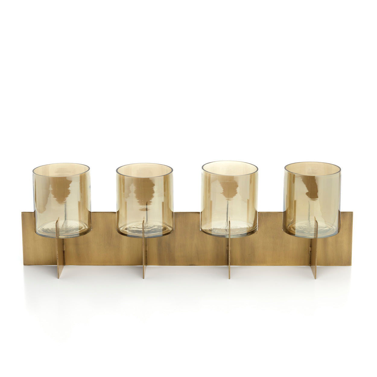 Bazar Bizar Quarta Theelichthouder – Goud Metaal & Glas (53 cm)