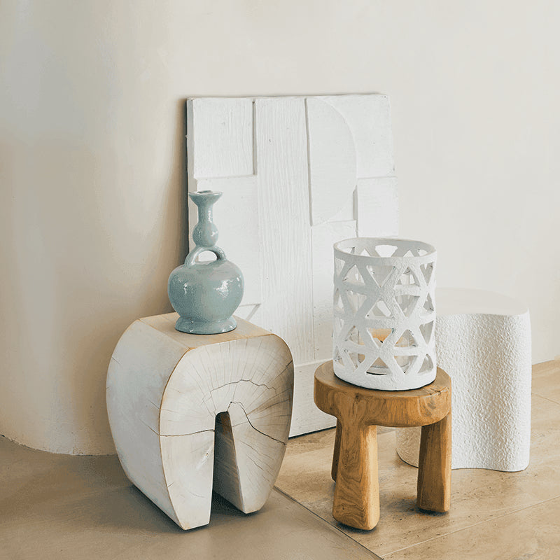 Urban Nature Culture - Kandelaar Calvo - Sea Foam Ecomix (27 cm)