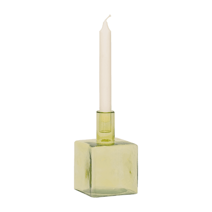 Urban Nature Culture - Kandelaar Cubico - Pale Green Gerecycled Glas (16 cm)