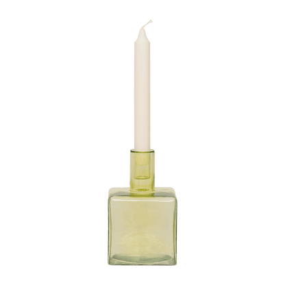 Urban Nature Culture - Kandelaar Cubico - Pale Green Gerecycled Glas (16 cm)
