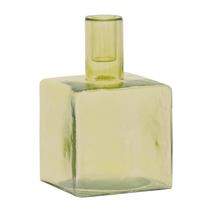 Urban Nature Culture - Kandelaar Cubico - Pale Green Gerecycled Glas (16 cm)