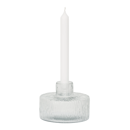 Urban Nature Culture - Kandelaar Solvi A - Gerecycled Glas Transparant Ø 13 cm