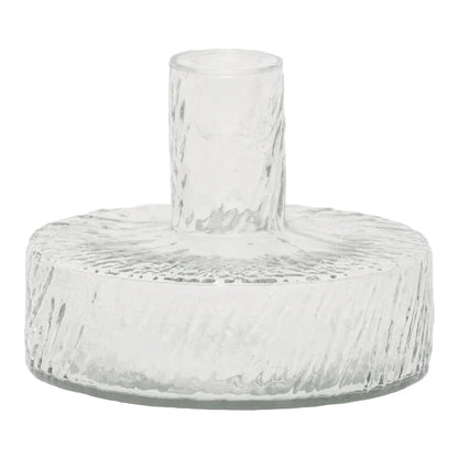 Urban Nature Culture - Kandelaar Solvi B - Gerecycled Glas Transparant Ø 15 cm