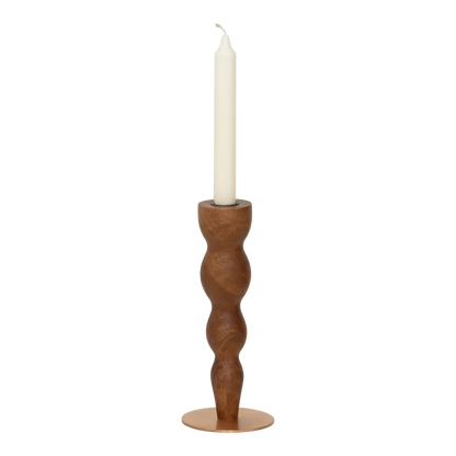 Urban Nature Culture Kandelaar Tali Bruin Mangohout 24 cm