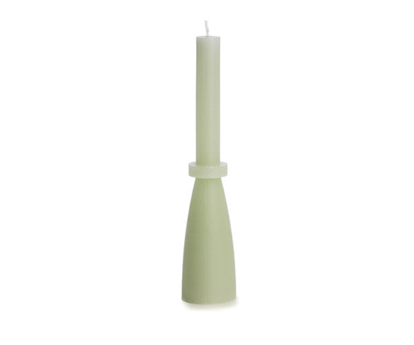 Rustik Lys - Kaars Sculpture dusty green