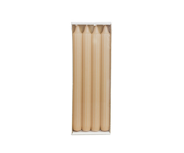 Rustik Lys Grooved dinerkaarsen Apricot 2,1 × 24 cm - 4 stuks