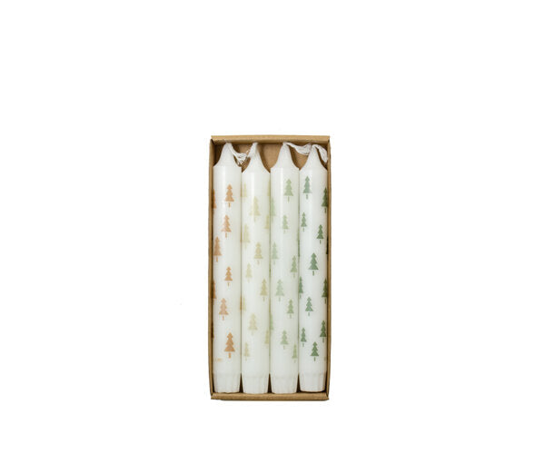 Rustik Lys By Kimmi Pine tree dinerkaarsen - 4 stuks - 2,2 × 19 cm