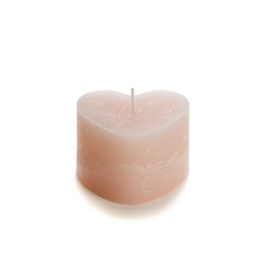 Rustik Lys - Kaars Sculpture Hart blush