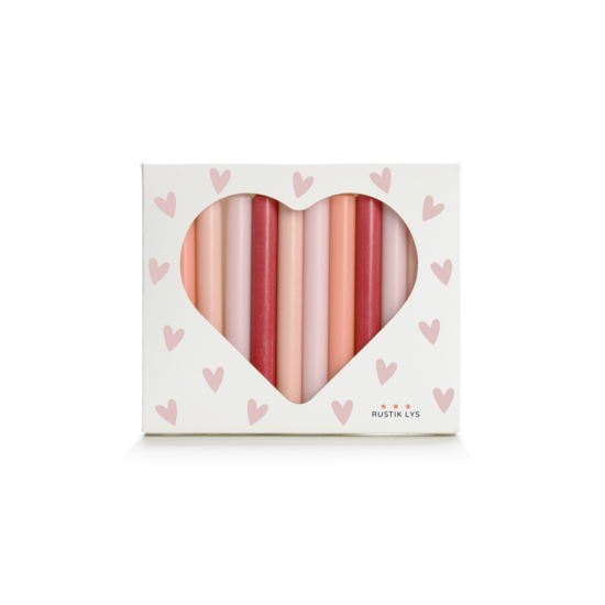 Rustik Lys - Potloodkaarsjes Heart box