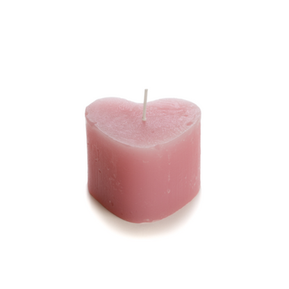 Rustik Lys - Kaars Sculpture Hart pink