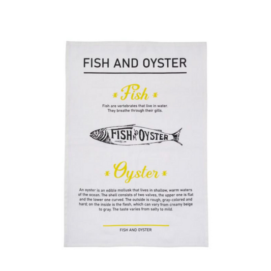 Mijn Stijl - Theedoek Fish and oyster