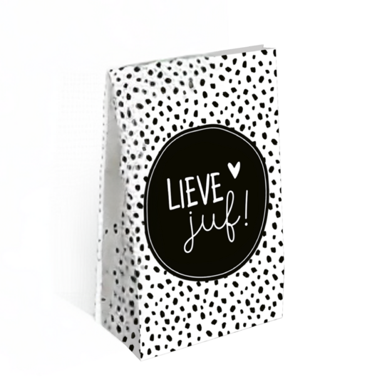 Cadeauzak 'Lieve juf' L