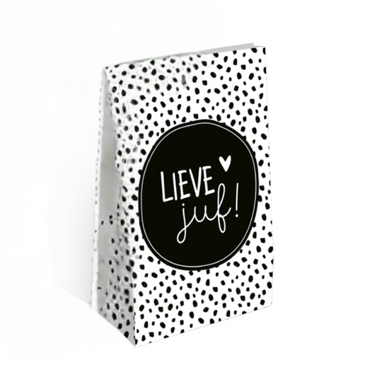 Cadeauzak 'Lieve juf' L