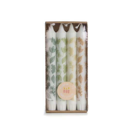 Rustik Lys - Stearine dinerkaars By Kimmi Leaf s/4