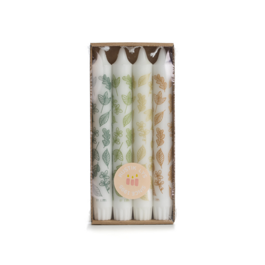 Rustik Lys - Stearine dinerkaars By Kimmi Leaf s/4