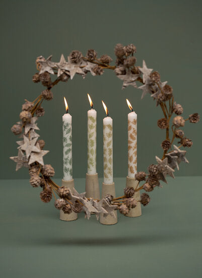 Rustik Lys - Stearine dinerkaars By Kimmi Leaf s/4