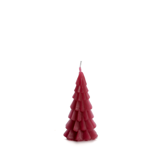 Rustik Lys - Kerstboom kaars raspberry S