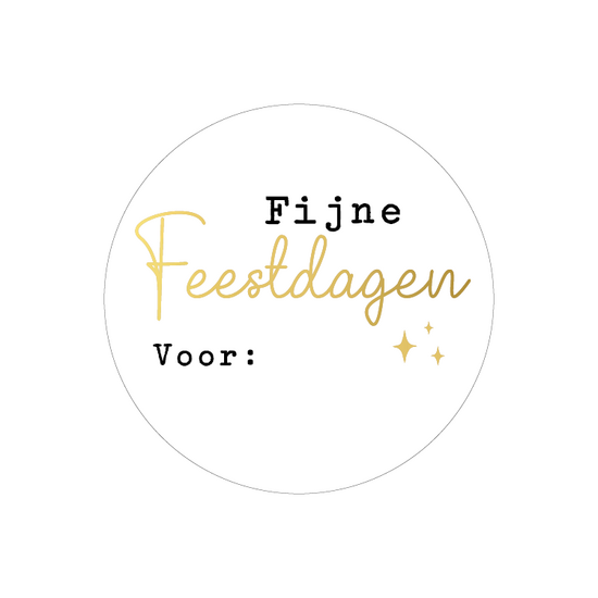 Cadeausticker 'Fijne feestdagen', set van 3