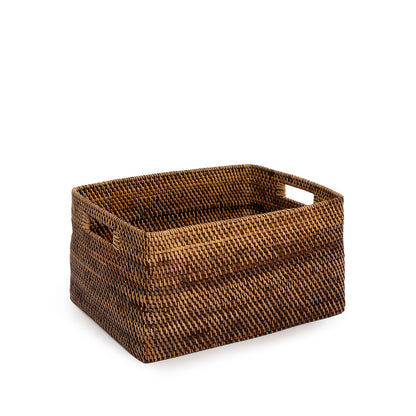 Bazar Bizar Colonial Magazine opbergmand van rotan – naturel bruin – 46 × 36 × 23 cm
