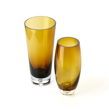 Bazar Bizar - Honey Glow Vaas Bruin Goud M – 12 x 25 cm