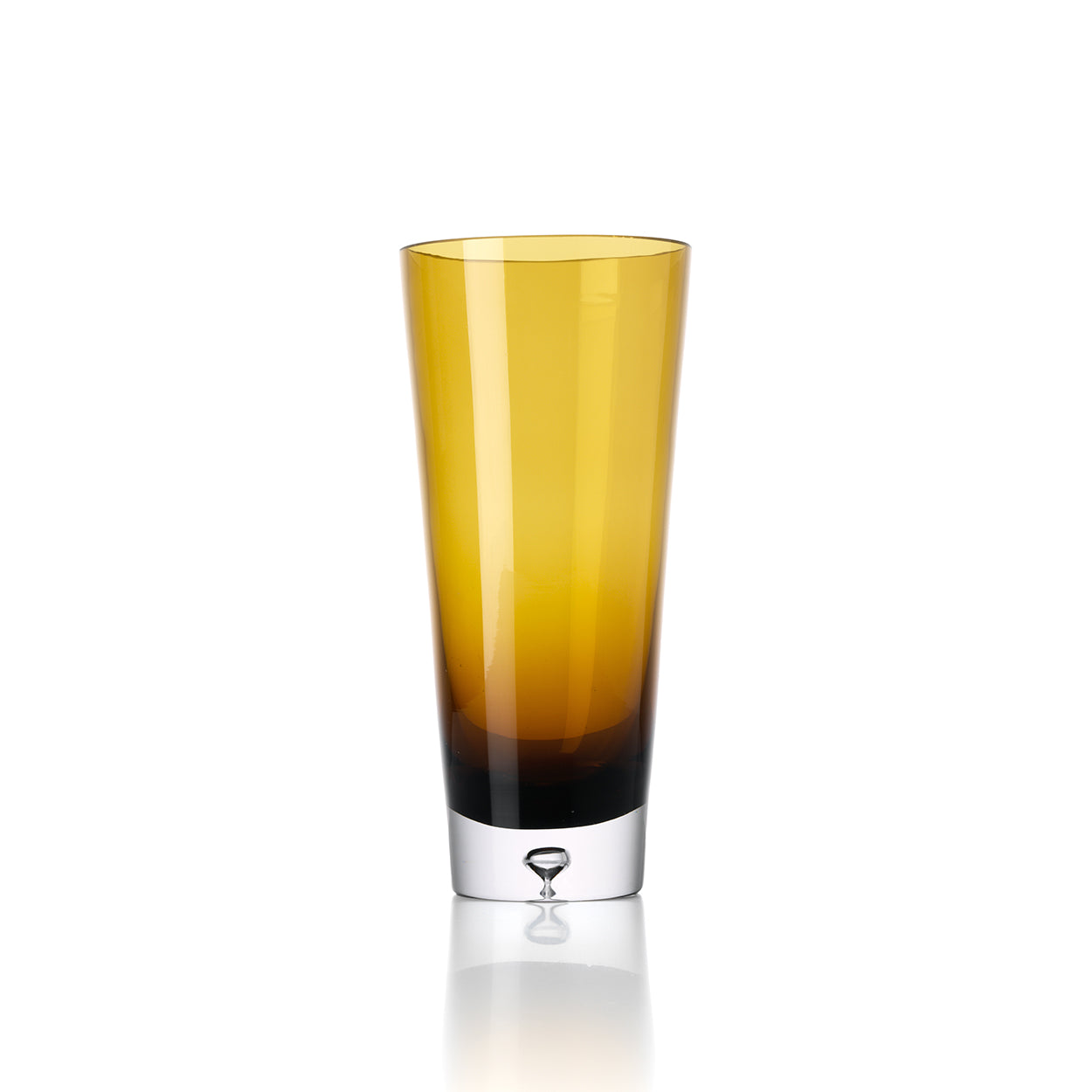 Sunset Glow Vaas van gerecycled glas in bruin-goud - L