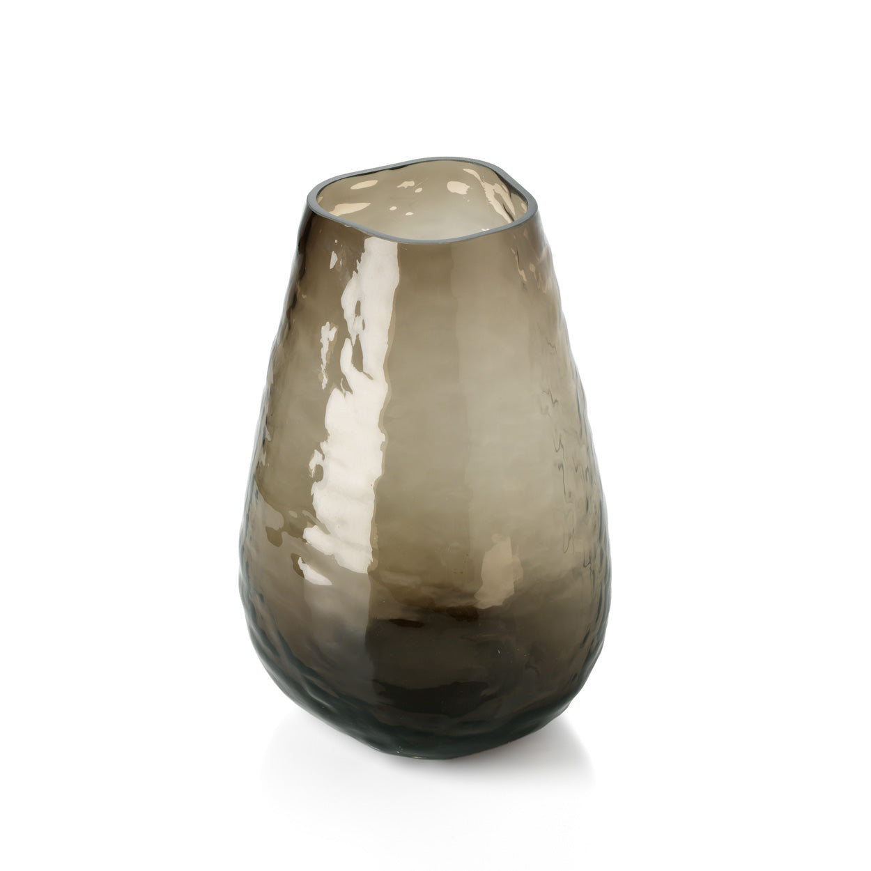 Bazar Bizar – Organic Shape Vaas Bruin M – 16 × 26 cm
