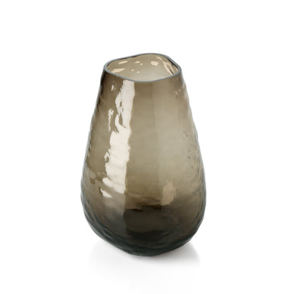 Bazar Bizar – Organic Shape Vaas Bruin M – 16 × 26 cm