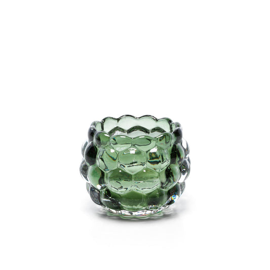 Bazar Bizar - Bubble Glow Theelichthouder – Groen Recycled Glas