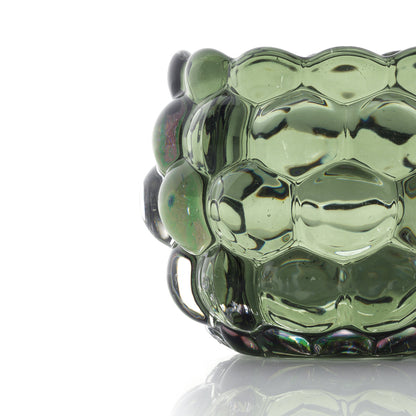 Bazar Bizar - Bubble Glow Theelichthouder – Groen Recycled Glas