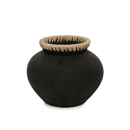Bazar Bizar Styly vaas – zwart/naturel – M – productfoto 1