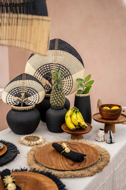 Bazar Bizar Styly vaas – zwart/naturel – M – productfoto 4