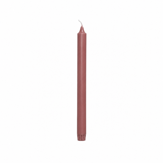 Rustik Lys stearine dinerkaars Chestnut – kastanjebruin – 2,2 × 28 cm