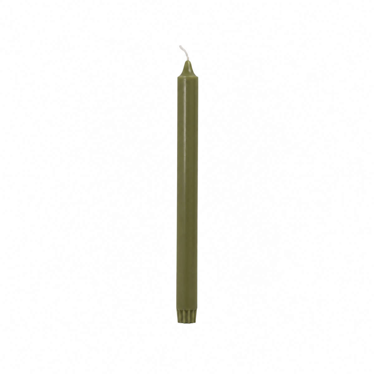 Rustik Lys stearine dinerkaars Mosgroen – donkergroene kaars 2,2 × 28 cm